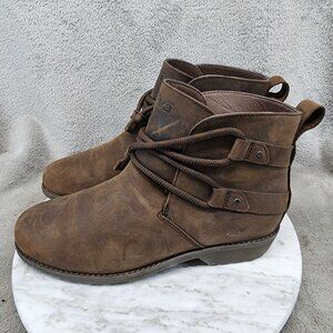 Teva Shoes Womens Size 8.5 De La Vina Brown Leather Ankle Boots *GUC*